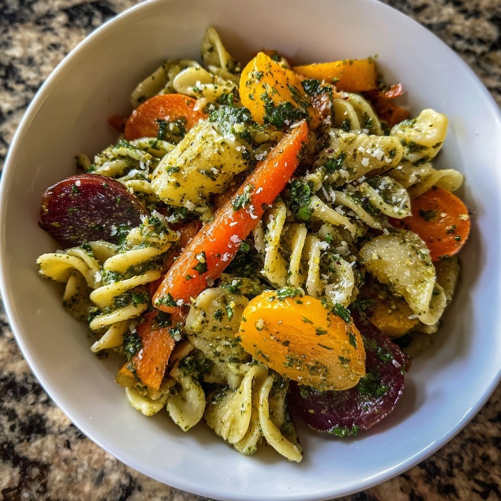 Healthy Lunch Pesto Pasta Salad