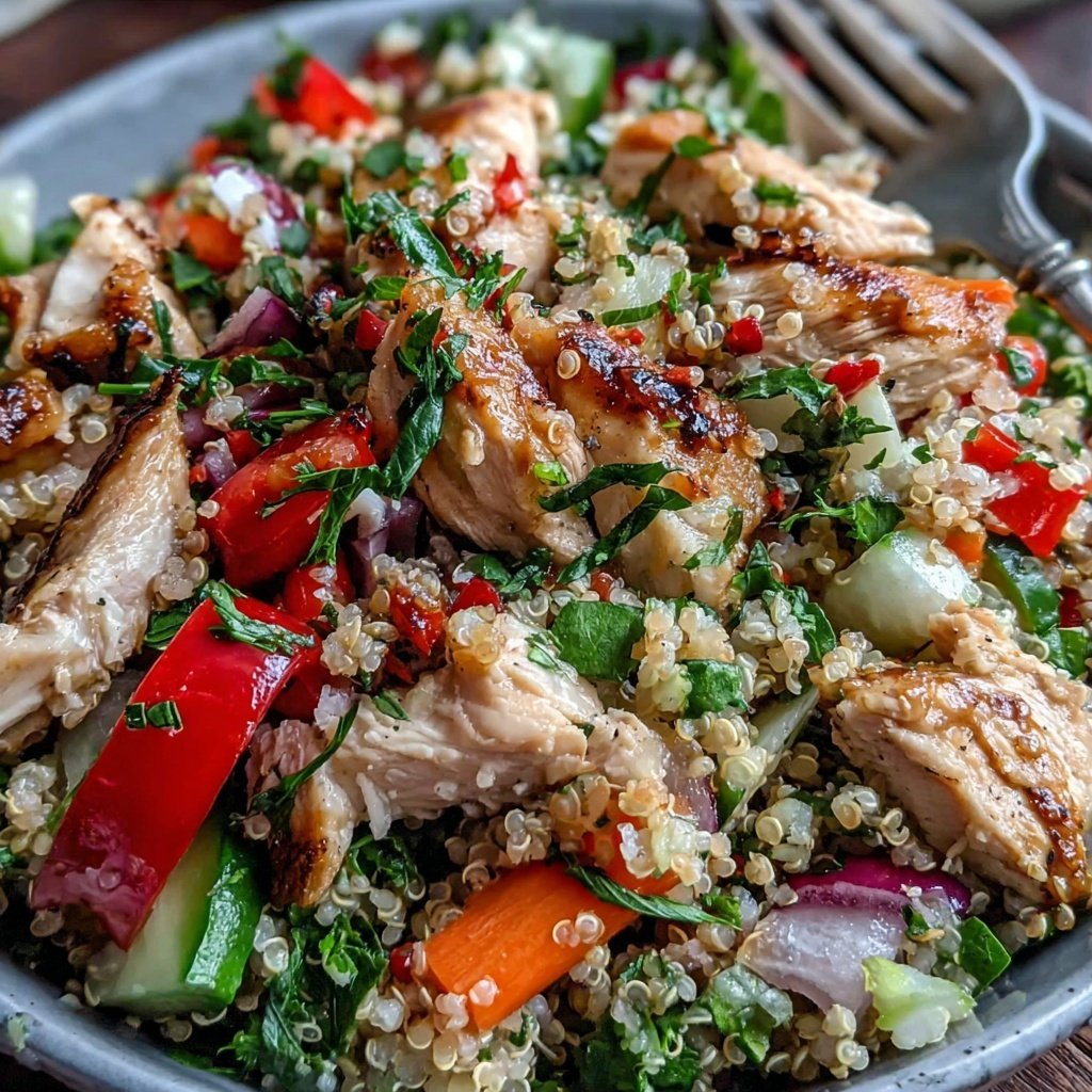 Healthy Dinner Chicken And Quinoa Bowl