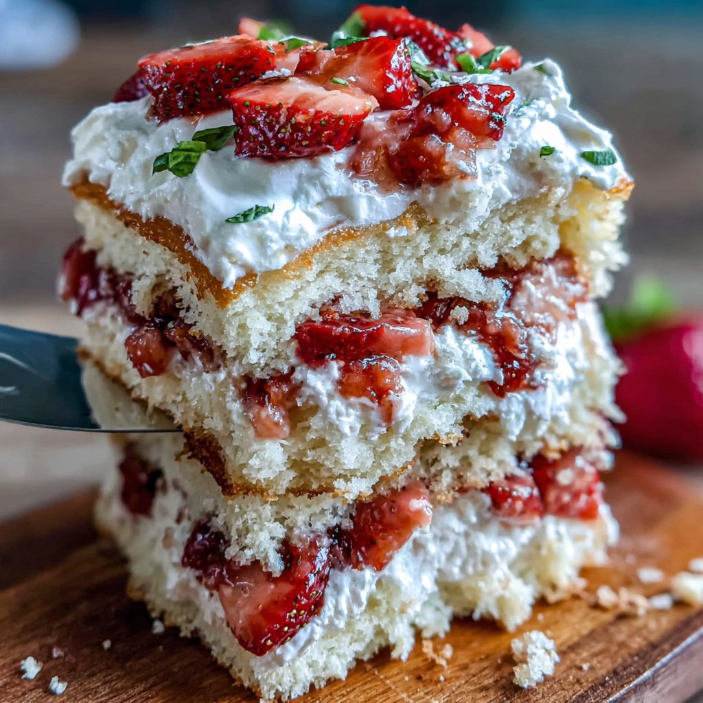 Strawberry Shortcake Sheet Cake