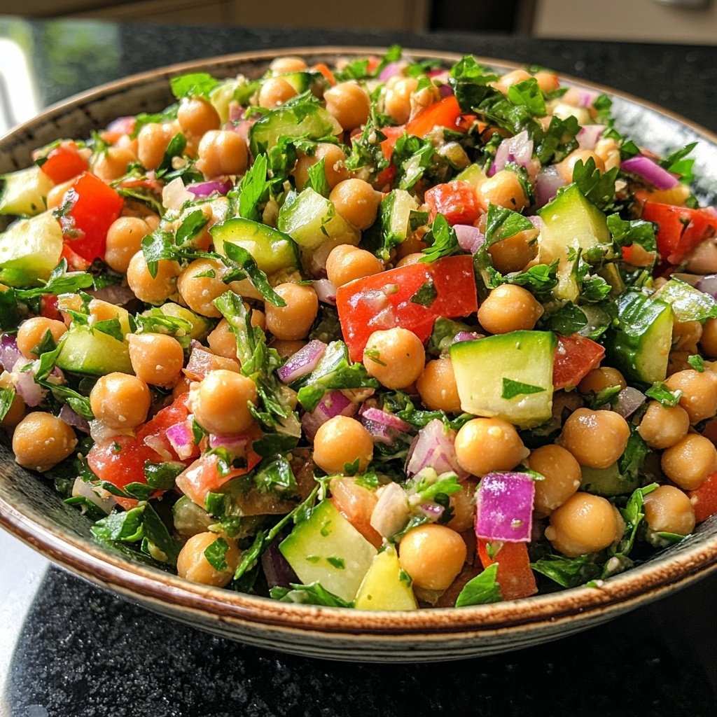 Healthy Lunch Mediterranean Chickpea Salad