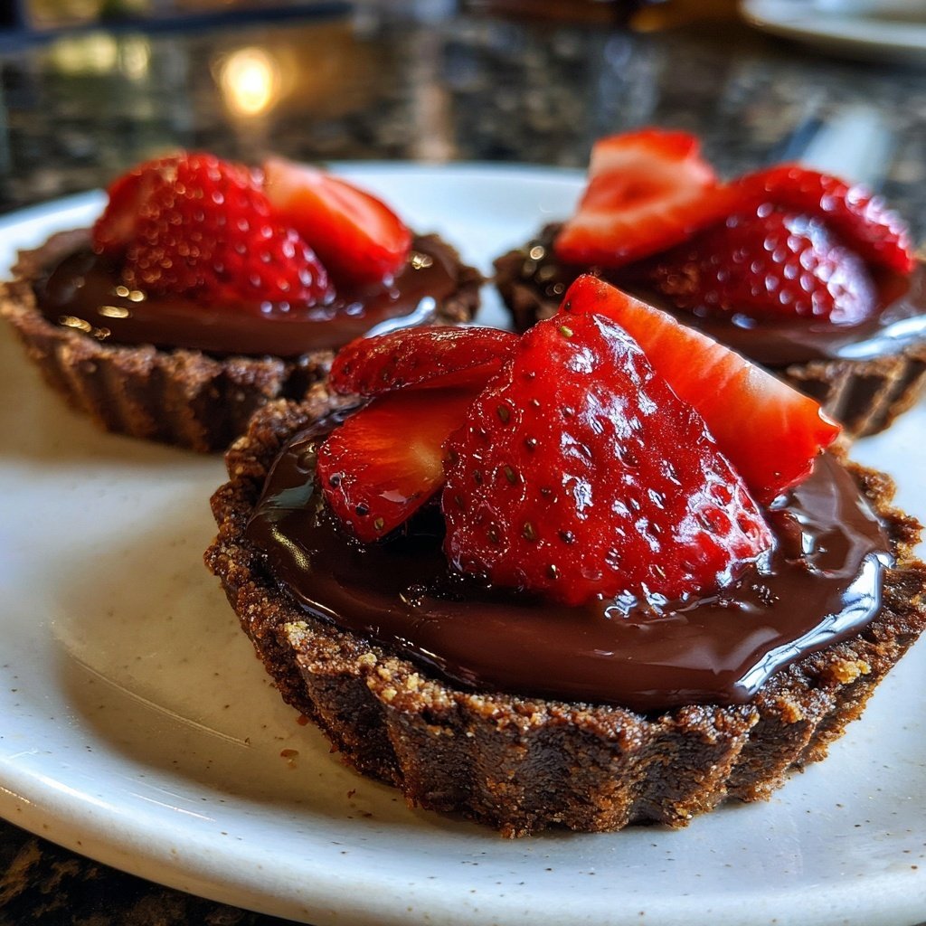 Chocolate Strawberry Tartlets