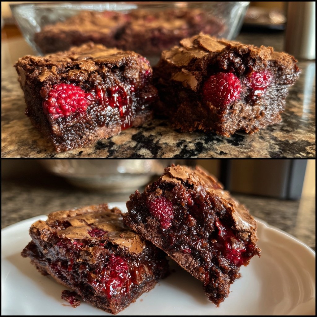 Brownies with Raspberry Swirl