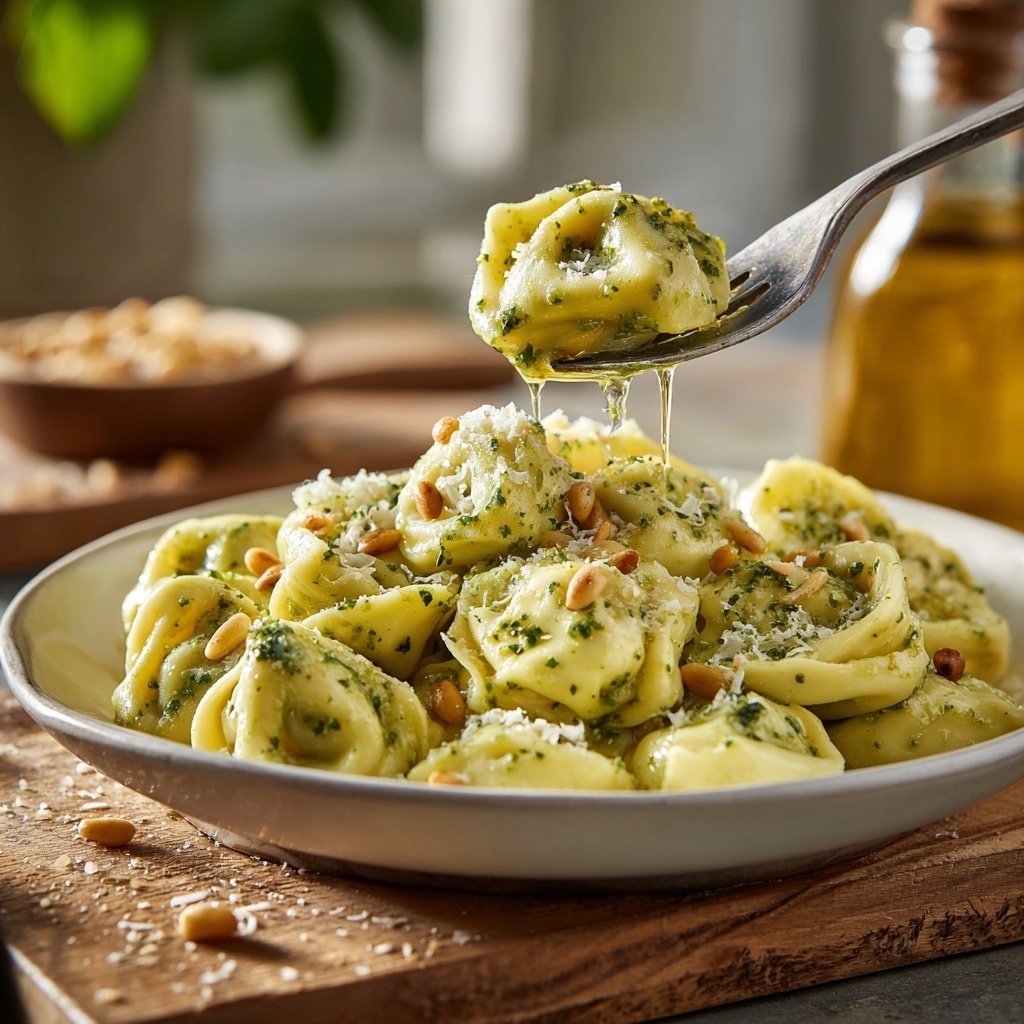 Creamy Pesto Tortellini