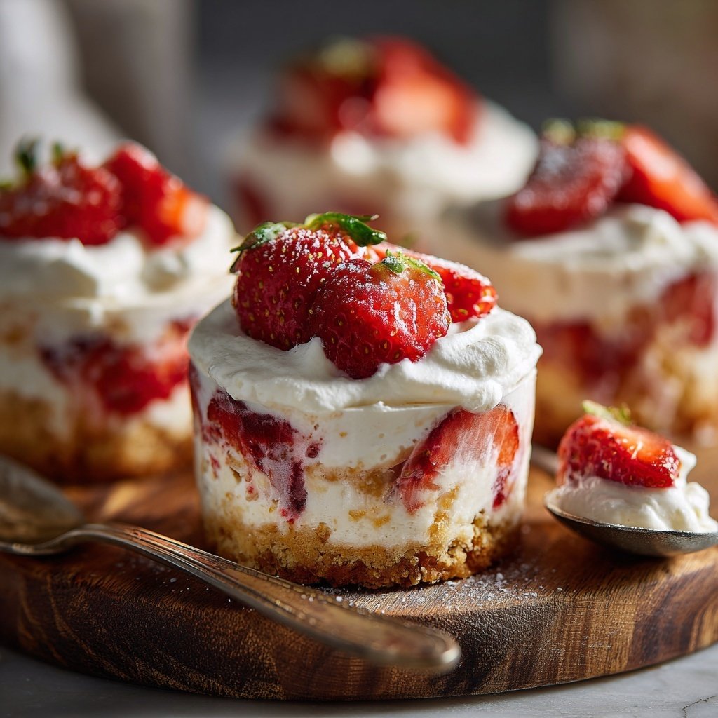 Strawberry Cream Breakfast Cups