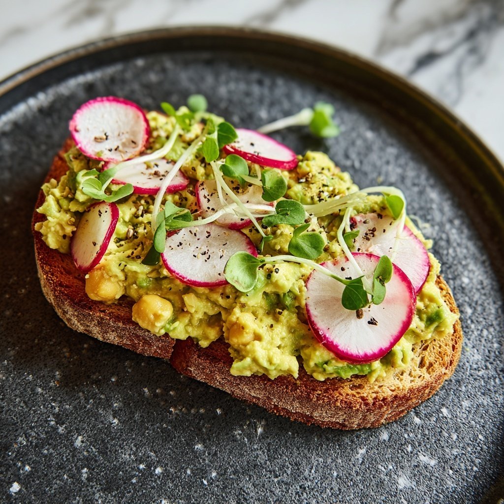 Healthy Lunch Avocado Chickpea Toast