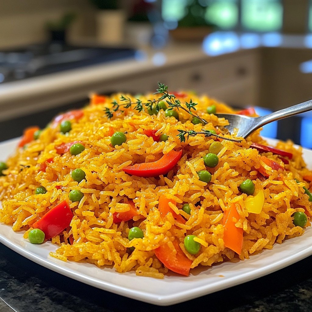 Jamaican Spiced Rice with Vegetables
