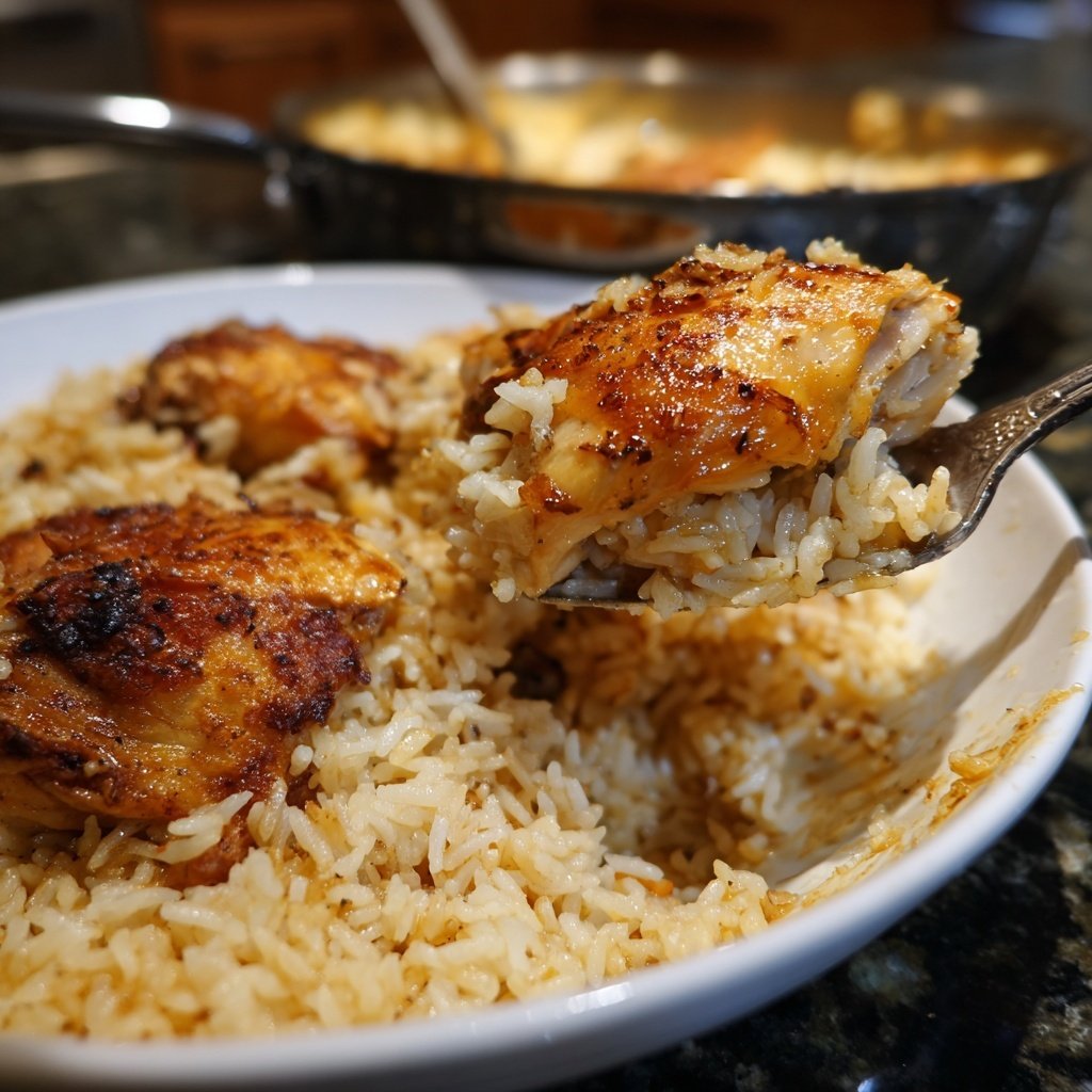 One Pot Chicken And Rice With Garlic