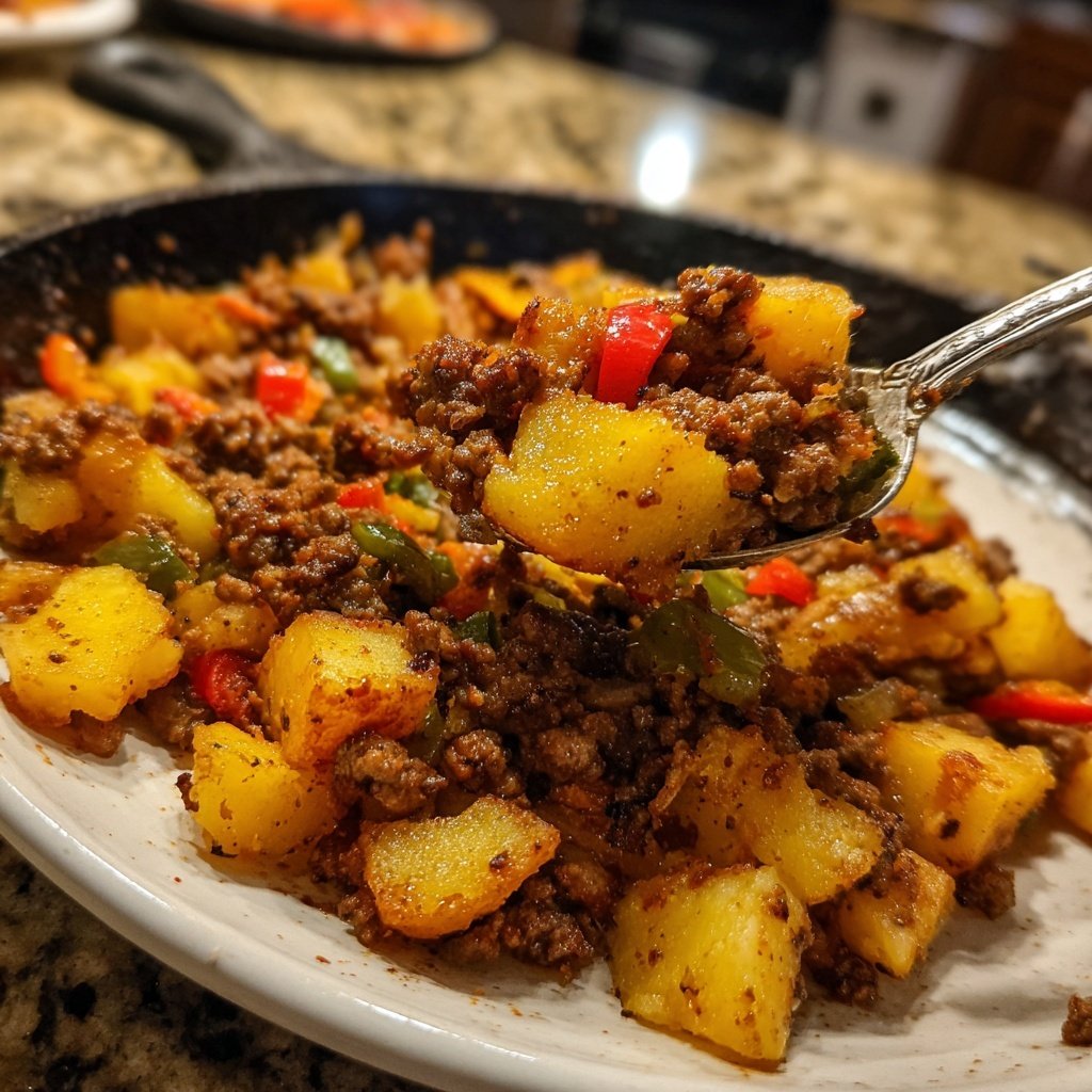 Ground Beef And Potato Skillet