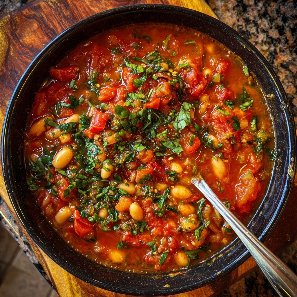 Mediterranean White Bean Tomato Stew