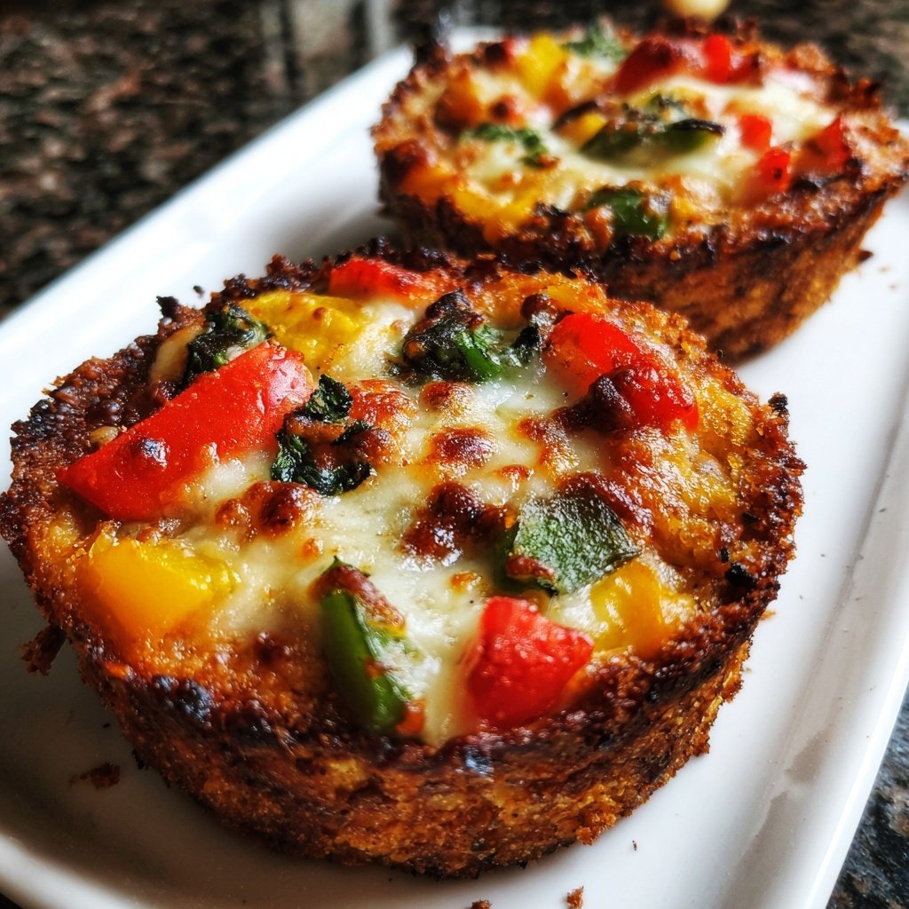 Super Bowl Mini Veggie Pizzas