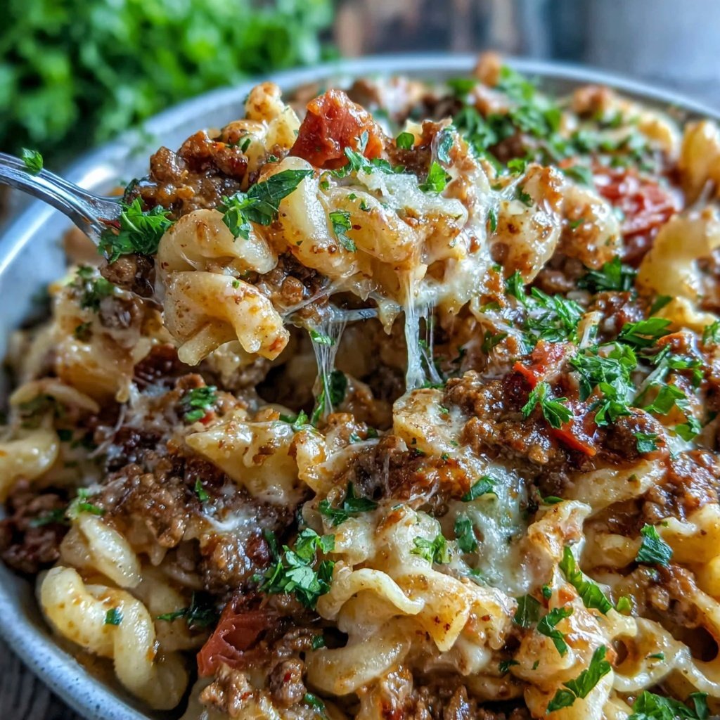 Ground Beef Taco Pasta Skillet