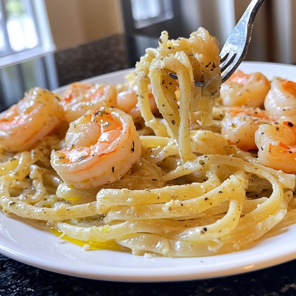 15-Minute Garlic Shrimp Pasta