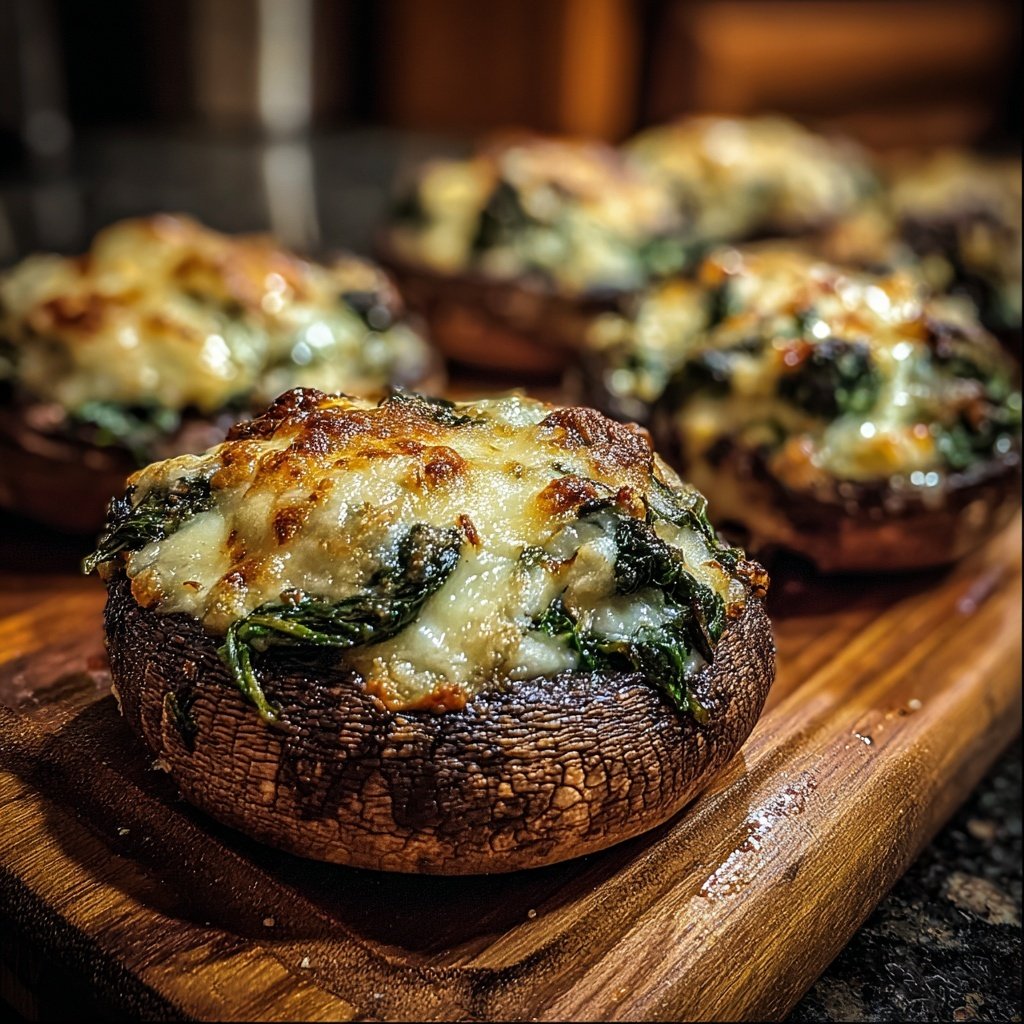 Romantic Stuffed Portobello Mushrooms