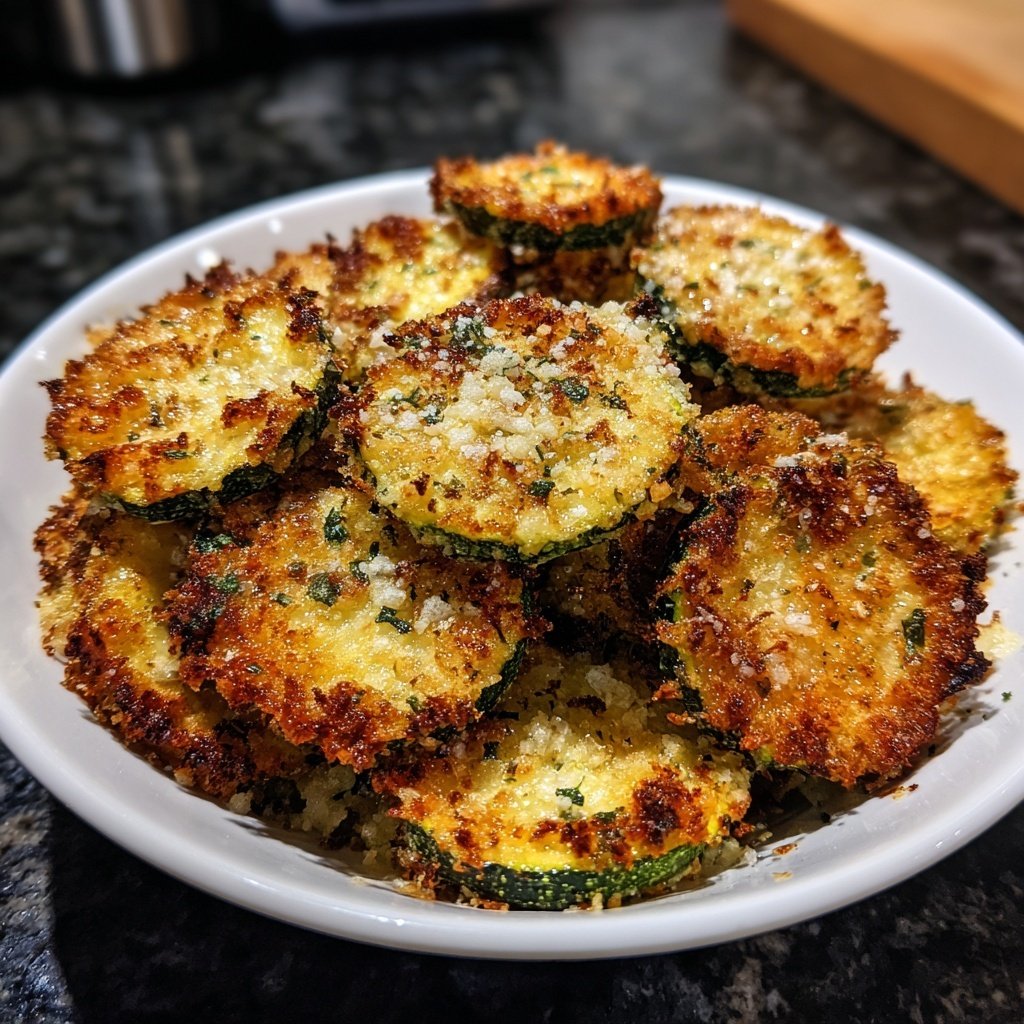 Crispy Zucchini Parmesan Coins
