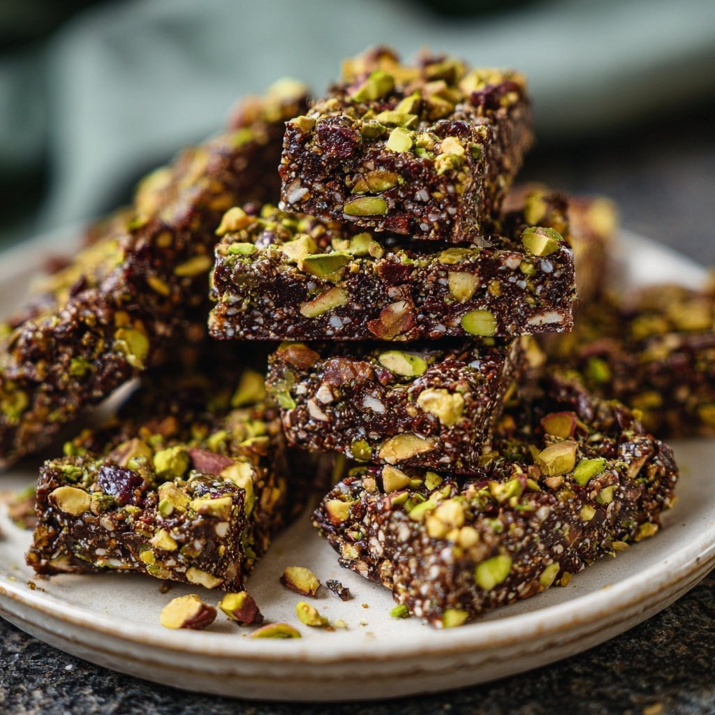 Chocolate Pistachio Snack Bars