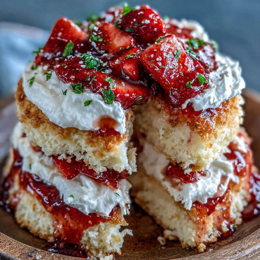 Classic Strawberry Shortcake With Fresh Cream