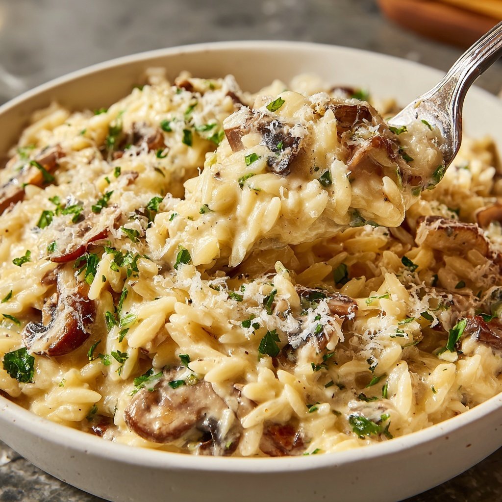 Romantic Creamy Orzo for Two