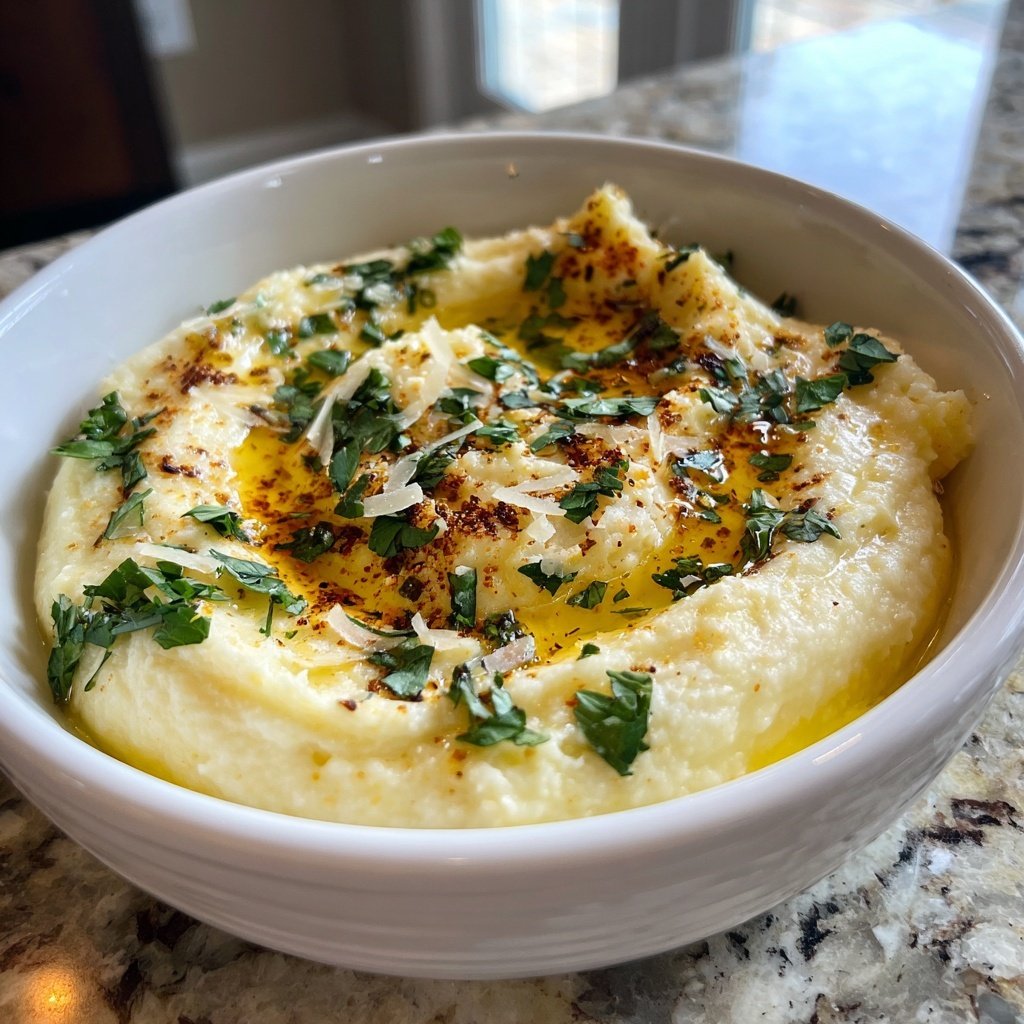 Romantic Creamy Polenta with Parmesan