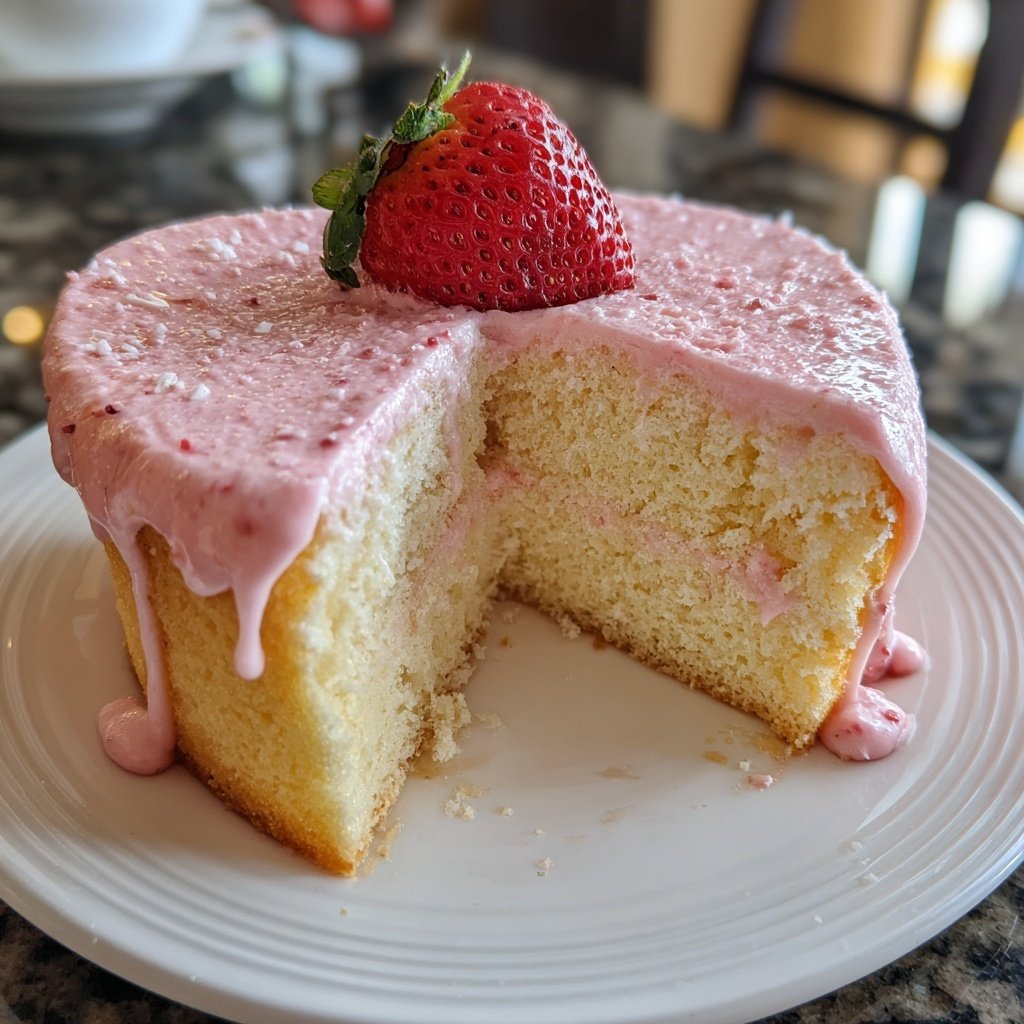 Mini Heart Cake with Strawberry Honey Cream