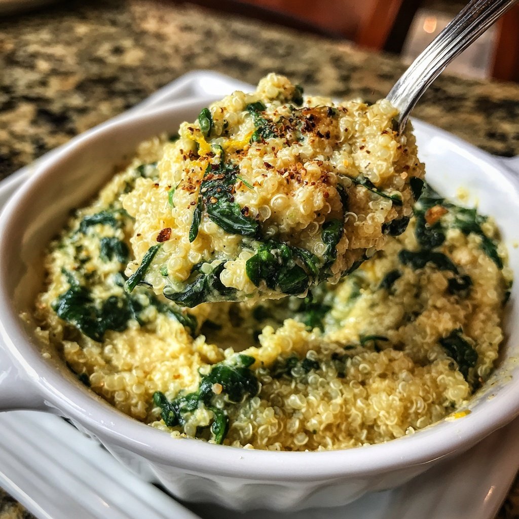 Creamy Lemon Spinach Quinoa