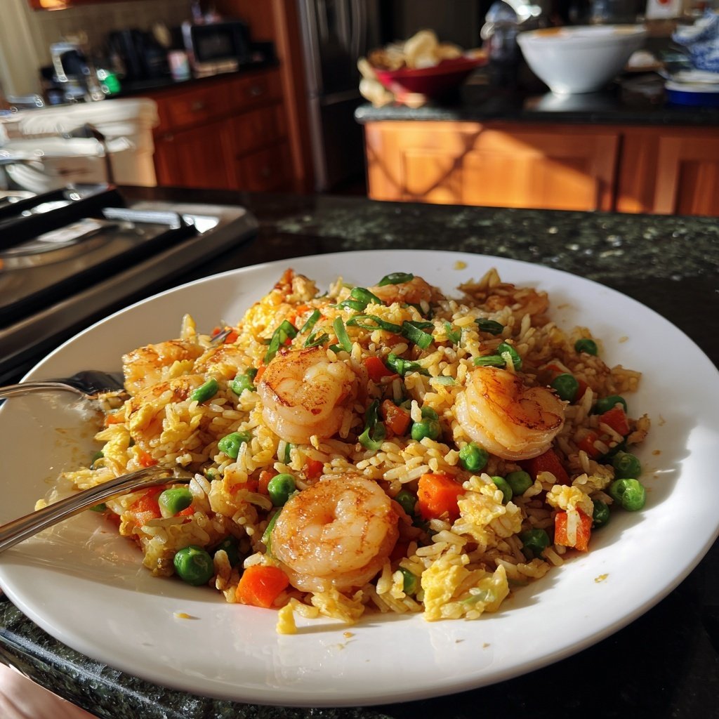 Easy Healthy Shrimp Fried Rice